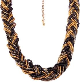 img 1 attached to Stunning RICHERA Hand Braided Short Choker Necklace: Perfect Party Wear Jewelry for Women and Girls