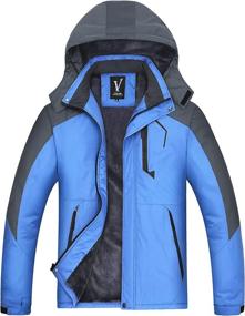 img 4 attached to 🧥 VICALLED Men's Waterproof Fleece Windproof Ski Jacket - Outdoor Mountain Snow Skiing Rain Coat with Winter Hood