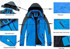 img 1 attached to 🧥 VICALLED Men's Waterproof Fleece Windproof Ski Jacket - Outdoor Mountain Snow Skiing Rain Coat with Winter Hood