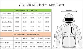 img 3 attached to 🧥 VICALLED Men's Waterproof Fleece Windproof Ski Jacket - Outdoor Mountain Snow Skiing Rain Coat with Winter Hood