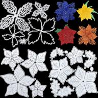 🌺 metal cutting dies for diy crafts: poinsettia flower, wedding leaf, merry christmas - perfect for embossing, scrapbooking, decorative paper, and cards logo