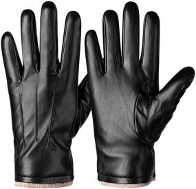 img 4 attached to 🧤 Men's Motorcycle Leather Accessories with Thermal Touchscreen Technology