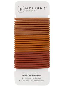 img 4 attached to 🔴 Cyndibands Hair Ties for Red Hair Color Match No-Metal: 24-Count Redhead Elastic Ponytail Holders