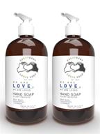 🌿 aromatic hand soap - nourishing, moisturizing, and conditioning - 16 fl oz, holy basil, eucalyptus, lavender - plant-derived with botanical essential oils - 2 pack logo