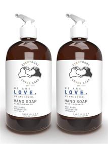 img 4 attached to 🌿 Aromatic Hand Soap - Nourishing, Moisturizing, and Conditioning - 16 fl oz, Holy Basil, Eucalyptus, Lavender - Plant-Derived with Botanical Essential Oils - 2 Pack