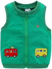 img 4 attached to 🧥 LittleSpring Boys' Sleeveless Full Zip Fleece Vest: Comfortable and Stylish Clothing for Kids