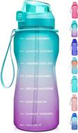 fidus 64oz motivational water bottle with time marker & straw - half gallon, leakproof tritan bpa free water jug | ideal for fitness, gym, and outdoor sports | ensure you stay hydrated daily logo