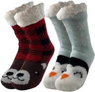 🏠 cozy treehouse slipper grippers: thermal sherpa boys' clothing for non-slip comfort - socks & hosiery logo