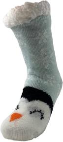 img 1 attached to 🏠 Cozy Treehouse Slipper Grippers: Thermal Sherpa Boys' Clothing for Non-slip Comfort - Socks & Hosiery