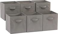 convenient and compact: amazon basics 6-pack gray fabric storage cubes with handles логотип