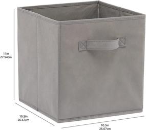 img 1 attached to Convenient and Compact: Amazon Basics 6-Pack Gray Fabric Storage Cubes with Handles