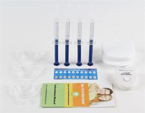 img 2 attached to 🦷 Cool Teeth Whitening Kit with 44 Carbamide Peroxide: 4 Gel Tubes, 2 Trays, Case, Guide, Accelerator Light Included - Achieve a Brighter Smile!