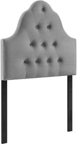 img 4 attached to 🔍 Enhanced SEO: Modway Sovereign Twin Diamond-Tufted Performance Velvet Headboard in Gray