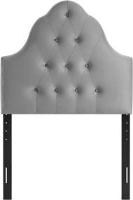 img 1 attached to 🔍 Enhanced SEO: Modway Sovereign Twin Diamond-Tufted Performance Velvet Headboard in Gray