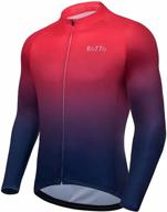 🚴 premium rotto men's cycling jersey - long sleeve gradient color series for enhanced performance logo