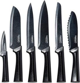 img 4 attached to 🔪 Cuisinart C55-12PMB Advantage 12 Piece Metallic Knife Set: Sleek Black Blades with Protective Blade Guards