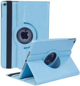 img 4 attached to 🔵 360 Degree Rotating Smart Cover Case for Apple iPad 9.7" (6th Gen, 5th Gen) / iPad Air - Auto Sleep Wake - Baby Blue