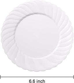 img 3 attached to BUCLA Plastic Plates 6 6Inch Disposable Plates Premium