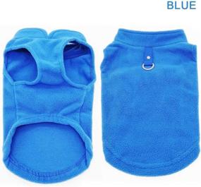 img 2 attached to 🐶 LKEX 2 Pack Dog Fleece Vest, Cozy Soft Winter Coat，Warm Dog Apparel for Cold Weather, Small Dog Pullover Fleece Jacket Sweater with Leash Ring (M, Blue & Red)