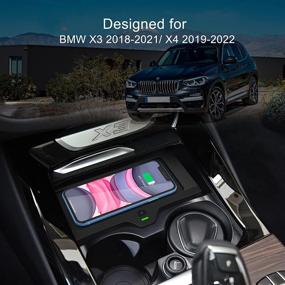 img 3 attached to Беспроводное автомобильное зарядное устройство CarQiWireless для BMW X3 G01 и X4 2018-2022: стильные аксессуары для удобной беспроводной зарядки.