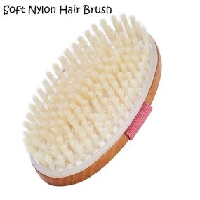 img 2 attached to 🌿 Xiu Xian Dry Brush - Vegan Soft Nylon Hair for Exfoliating, Cellulite and Lymphatic Drainage - Dry Brush Cleaner for Smooth Skin and Improved Blood Circulation