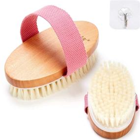 img 4 attached to 🌿 Xiu Xian Dry Brush - Vegan Soft Nylon Hair for Exfoliating, Cellulite and Lymphatic Drainage - Dry Brush Cleaner for Smooth Skin and Improved Blood Circulation