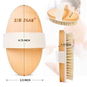 img 1 attached to 🌿 Xiu Xian Dry Brush - Vegan Soft Nylon Hair for Exfoliating, Cellulite and Lymphatic Drainage - Dry Brush Cleaner for Smooth Skin and Improved Blood Circulation