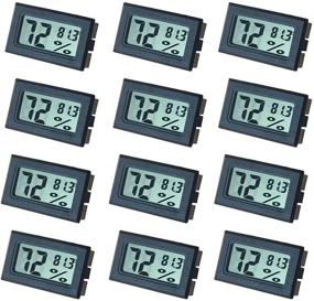 img 4 attached to 🌡️ Newlight66 Digital Hygrometer - 12 Pack Indoor Outdoor Hygrometer Thermometer (°F) for Humidors, Home, Car, Greenhouse with Humidity Gauge