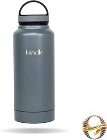 img 3 attached to 🧊 24oz Grey Bindle Bottle: Stainless Steel, Double Walled & Vacuum Insulated Water Bottle with Storage/Stash Compartment. Drinks Stay Cold for 24 Hours, Hot for 12.