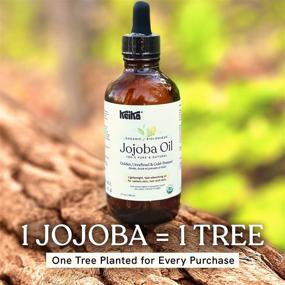 img 3 attached to Keika USDA Certified Organic Jojoba Oil: 100% Pure Natural Golden Cold Pressed Unrefined Moisturizer for Dry Skin and Hair (4 oz)