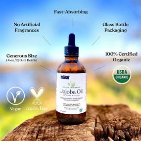 img 2 attached to Keika USDA Certified Organic Jojoba Oil: 100% Pure Natural Golden Cold Pressed Unrefined Moisturizer for Dry Skin and Hair (4 oz)