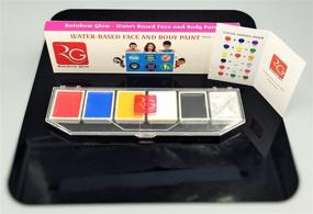 img 4 attached to Vibrant Rainbow Glow Face Paint Kit: Professional-Grade, Non-Toxic, Hypoallergenic, 🌈 Long-Lasting, and Safe for Adults and Kids - Easy to Wash Off