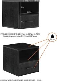 img 2 attached to 🏷️ Lavish Home Black Stackable Drawer End Table