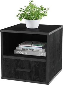 img 3 attached to 🏷️ Lavish Home Black Stackable Drawer End Table