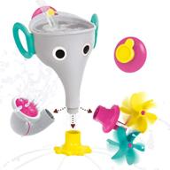 🐘 yookidoo funelefun fill ‘n’ sprinkle bath toy: interactive elephant trunk funnel for toddlers with 3 trunk accessories for spinning, twisting, and sprinkling – promotes stem-based learning (grey) logo