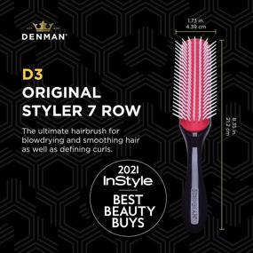 img 3 attached to 🌀 Denman D3 7 Row Classic Styling Brush for Curly Hair - Efficient Detangling, Separating, Shaping, and Defining Curls