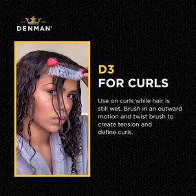 img 2 attached to 🌀 Denman D3 7 Row Classic Styling Brush for Curly Hair - Efficient Detangling, Separating, Shaping, and Defining Curls