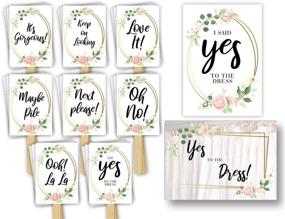 img 4 attached to 👰 PureRejuva Wedding Dress Shopping Signs Paddles - Find Your Perfect Wedding Dress Props – Enhance Bridal Dress Shopping Experience with Bridesmaids (25 Pieces)
