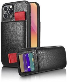 img 4 attached to 📱 LAMEEKU Wallet Case with Credit Card Slot Holder for iPhone 12/12 Pro 6.1"-Black | Leather Protective Bumper Cover Design Compatible with iPhone 12 Pro and iPhone 12