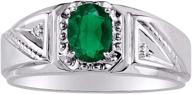 💍 кольца rylos для мужчин: кольцо с овальным цветным камнем и настоящим бриллиантом из стерлингового серебра - каменные кольца с родовыми камнями для мужчин, в серебре - размеры 8, 9, 10, 11, 12, 13. логотип
