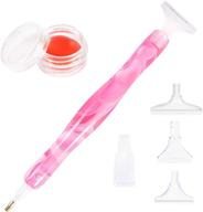 💎 enhance your diamond painting experience with handmade resin diamond painting pen - includes glue clay and various tips for faster and more comfortable 5d diamond paintings hobby (pink) logo