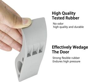 img 1 attached to 🚪 FALIDI Rubber Door Stopper Wedge with Door Holder - Heavy Duty Door Stop (4 Pack)