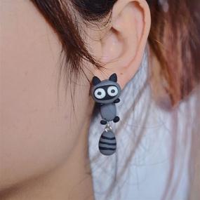 img 3 attached to NEWITIN Animal Earrings Hypoallergenic Cartoon