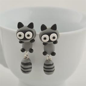 img 2 attached to NEWITIN Animal Earrings Hypoallergenic Cartoon