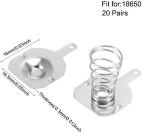 img 2 attached to ⚡ Enhance Battery Connection: uxcell 20Pairs 18650 Negative to Positive Conversion Spring Contact Nickeling Plate 16.5mmx16mm