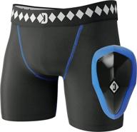 💎 diamond mma: secure and comfortable athletic cup groin protector & compression shorts system with integrated jock strap logo