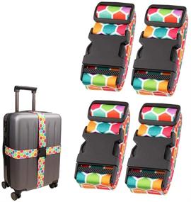 img 4 attached to Enhanced Adjustable Travel Luggage Suitcase Accessories - Optimized Travel Straps Accessories for Luggage