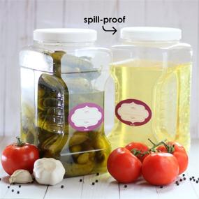 img 1 attached to 🔒 Dilabee - 1 Gallon Storage Jars with Lids - 2 Pack of Square Plastic Containers with Lids - Food Grade Air Tight Tall Plastic Container – Gallon Containers with Lids - Clear Large Container - BPA Free (SEO Enhanced)