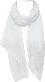 img 1 attached to Wrapables Solid Color Scarf White