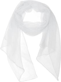 img 4 attached to Wrapables Solid Color Scarf White